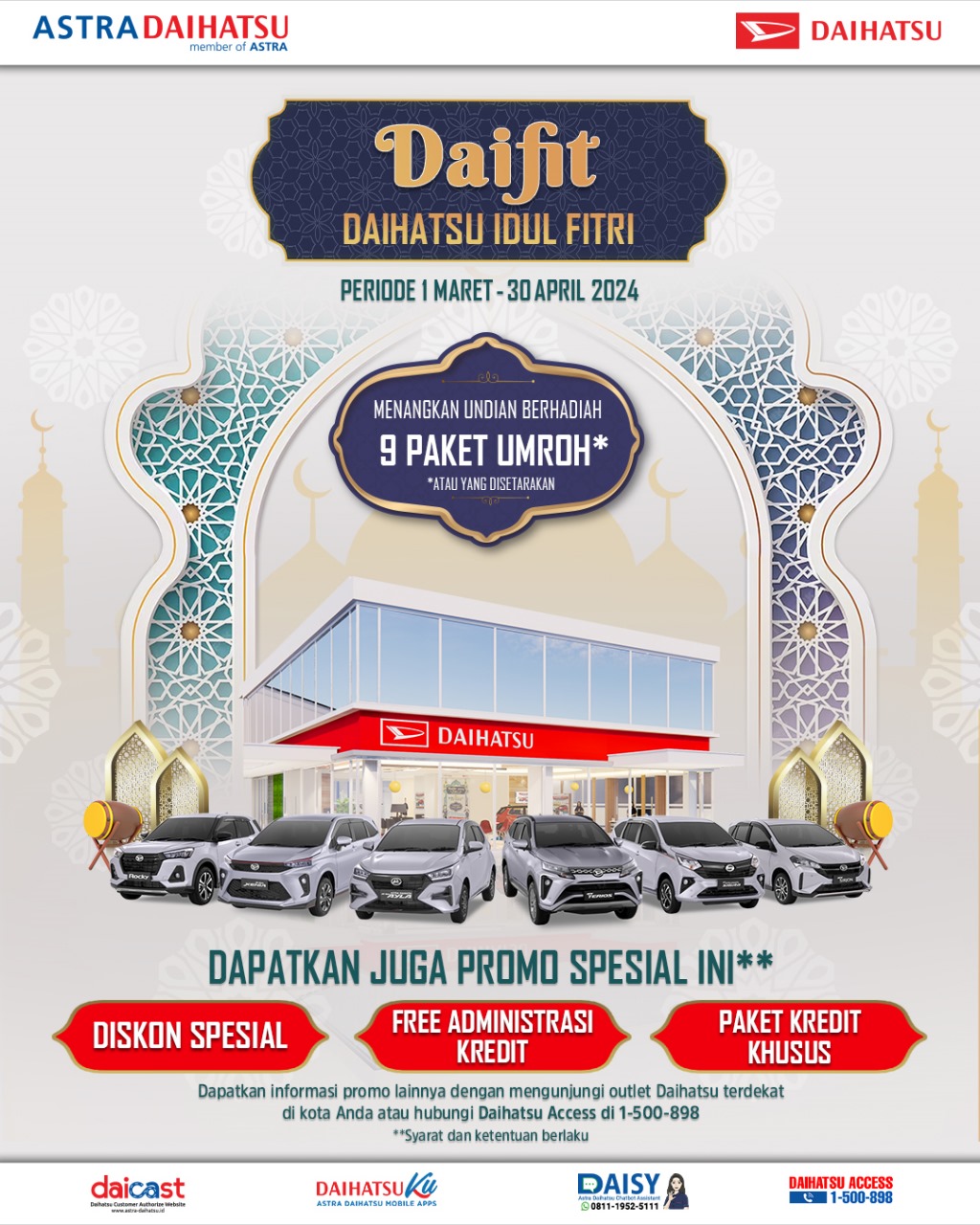 Menyambut bulan Ramadhan tahun , Astra Daihatsu Singaraja mengajak Sahabat Daihatsu sebali untuk menikmati program khusus bulan Ramadhan yang bertajuk DAIFIT 2024 (Daihatsu Idul Fitri 2024)/ Daifit/ Daihatsu/ Balikonten
