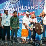 Sekda Wayan Adi Arnawa membuka Muscab X Gapensi Badung di ruang Ballroom Nirmala Hotel and Convention Center Mahendradata Denpasar, Sabtu (15/6)