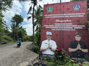 Kondisi jalan di Kabupaten Tabanan setelah mendapatkan bantuan dari Pemkab Badung melalui Program “Badung Angelus Buana”