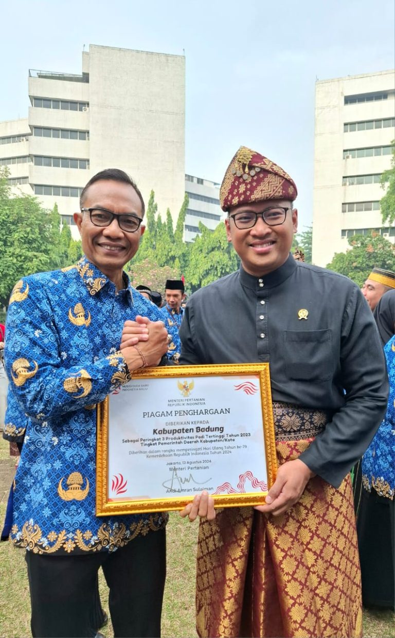 Badung Raih Penghargaan Produktivitas Padi Tertinggi Tingkat Nasional