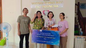 Berbagi Cinta Kasih, Yayasan Kaori Welas Asih Berikan Dispenser dan Keperluan Bayi di Panti Asuhan Bali Baby Home
