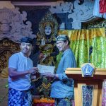 Wabup I Ketut Suiasa menghadiri HUT ST. Ke-34 Dharma Kerthi di Balai Banjar Tegal Saat Delodan Kapal, Kecamatan Mengwi, Minggu (18/8)