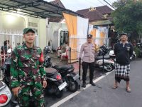 Kolaborasi Bhabinkamtibmas, Babinsa, Linmas dan Pecalang Jaga Keamanan Ibadah Natal