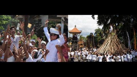 Mengintip Tradisi Unik Hari Raya Kuningan: Mesuryak dan Mekotek yang Penuh Makna