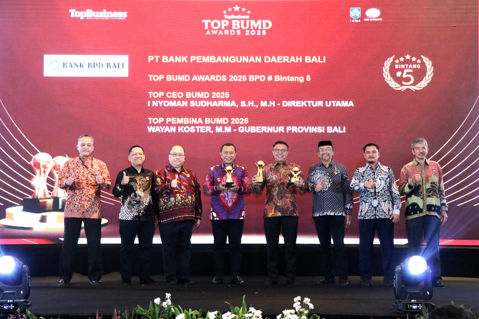 Bank BPD Bali Raih Top BUMD Awards 2025 Bintang 5