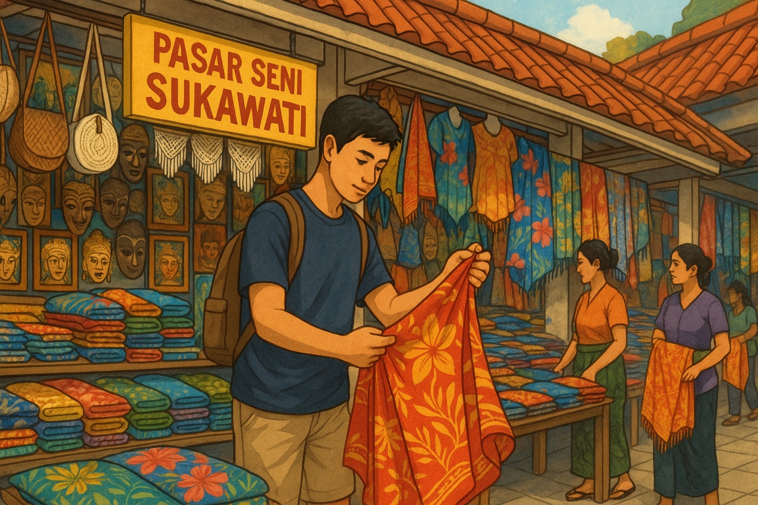 Pasar Seni Sukawati Destinasi Belanja dan Wisata Budaya Penuh Warna di Bali