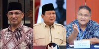 Dari kiri ke kanan: Mantan Stafsus Dr. Datuk Sri Anwar Ibrahim, Hilmy Bakar Almascaty, Presiden RI Prabowo Subianto, dan pengamat politik global GREAT Institute Teguh Santosa.