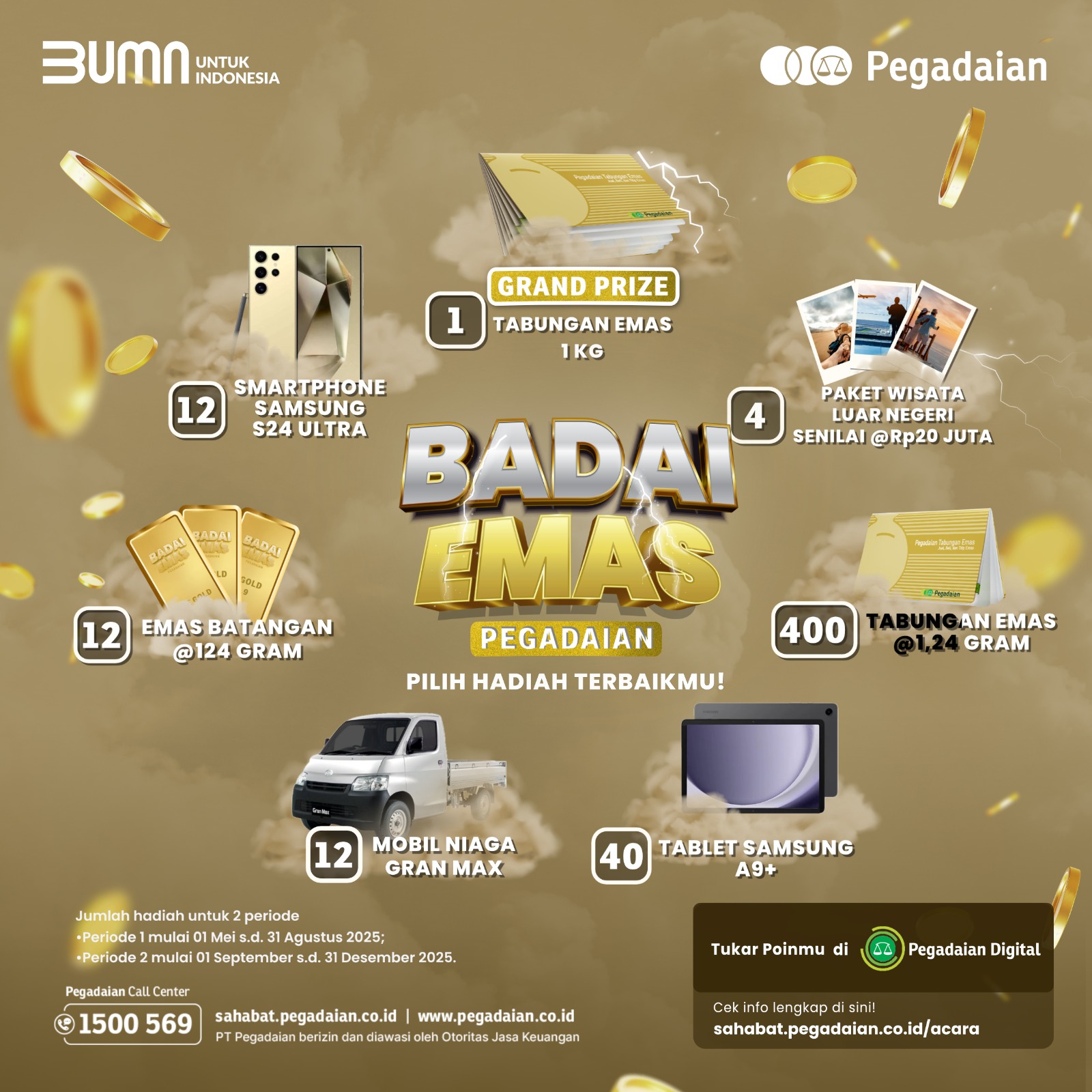 PT Pegadaian Hadirkan Program Loyalitas Badai Emas Pegadaian 2025