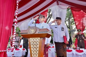 Wali Kota Jaya Negara Pimpin Apel HUT Ke-67 Provinsi Bali di Kota Denpasar