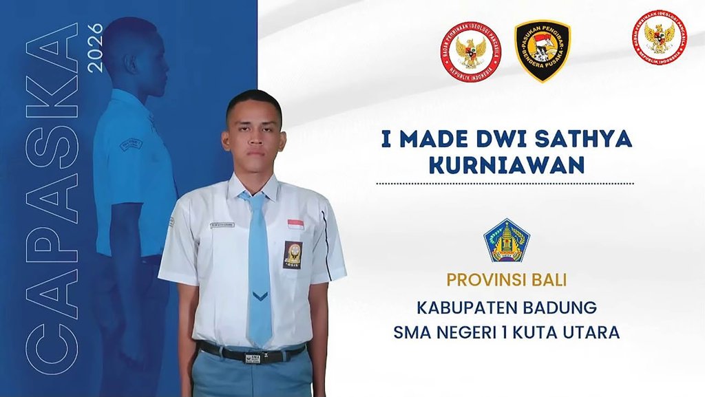 Selamat untuk I Made Dwi Sathya Kurniawan, Putra Badung yang Terpilih Sebagai Paskibraka Pusat 2026