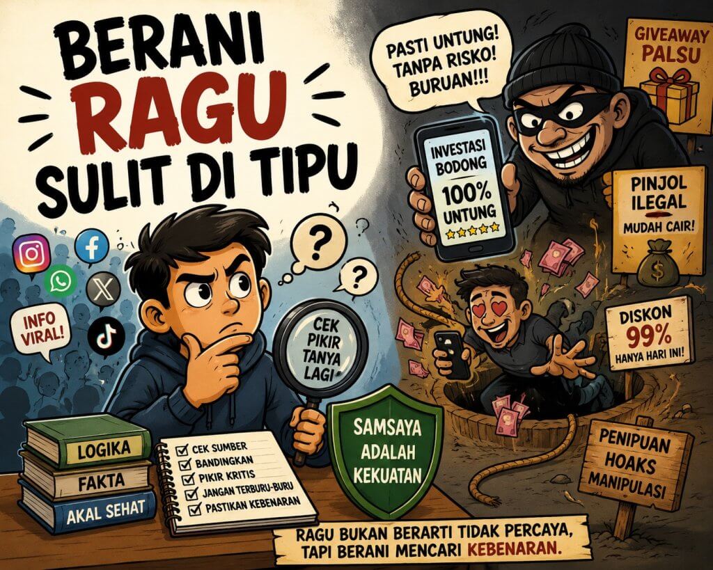 Berani Ragu, Sulit Ditipu