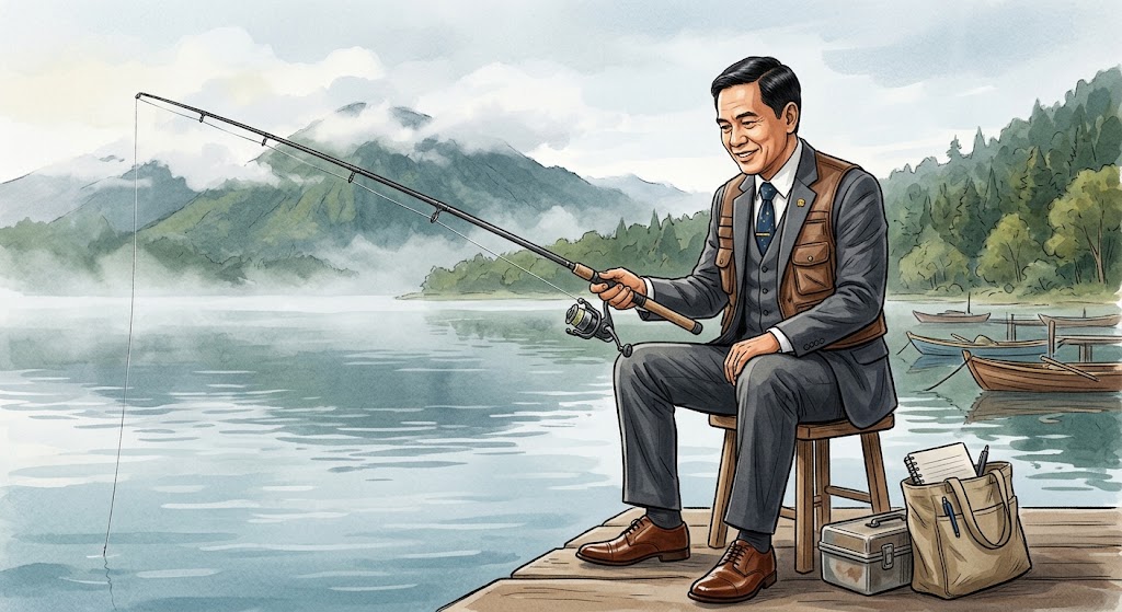 Jabatan Pergi, Kail Menanti Purbaya Santai Mancing di Rumah