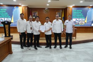 Bupati Wayan Adi Arnawa dan Wabup Bagus Alit Sucipta menerima Tim BPK RI Perwakilan Provinsi Bali dalam rangka Entry Meeting Pemeriksaan BPK Semester II Tahun 2026, di Ruang Kriya Gosana, Puspem Badung, Rabu (2/9).